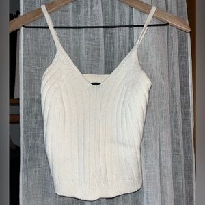 Kendall & Kylie Womens XS White Knit Tank